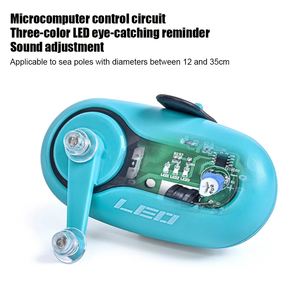 Alarme électronique buzzer avec lumière et son pour pêche à la carpe - Clip de canne et outil à clochette