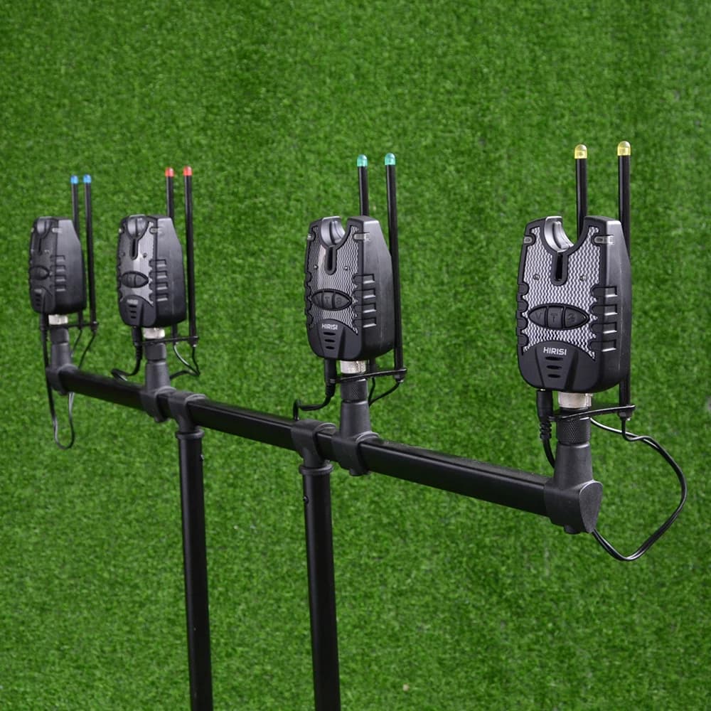 Hirisi SN4 4Pcs Barres Anti-Enrochement pour Détecteurs de Touche avec LED 4 Couleurs - Accessoires Pêche Carpe