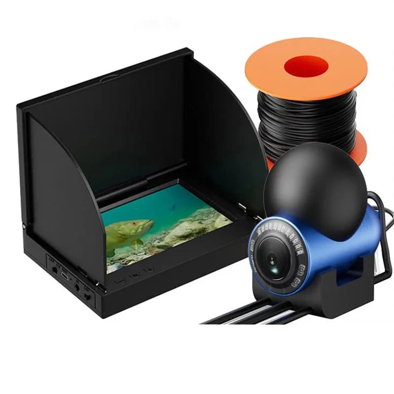 Sondeur 4.3 pouces HD angle 220° 0.6-500m pour pêche bateau mer caméra sous-marine
