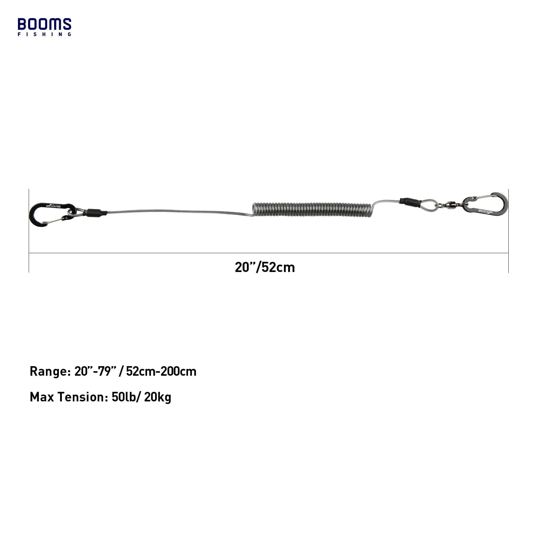Sangle élastique Booms Fishing T02RB1 2m - Attache canne pêche bateau kayak - 4 sangles robustes