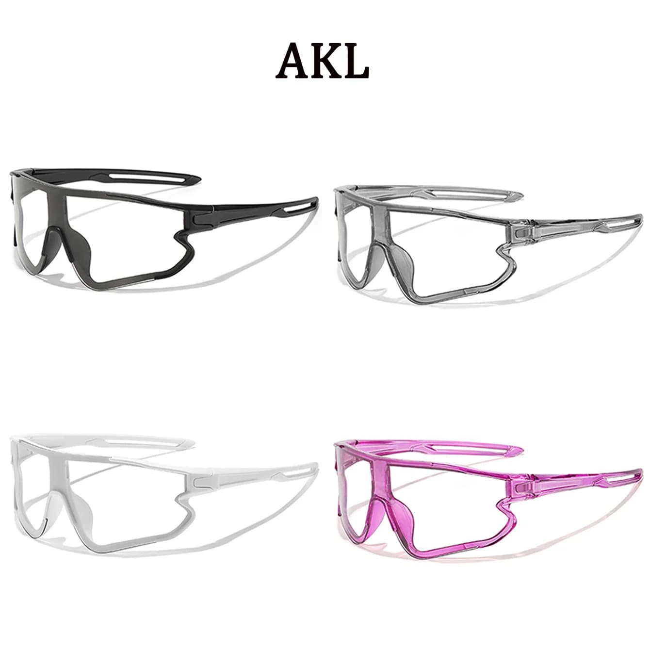 Lunettes photochromiques vélo pêche - Monture carrée anti-vent pour VTT et sports outdoor