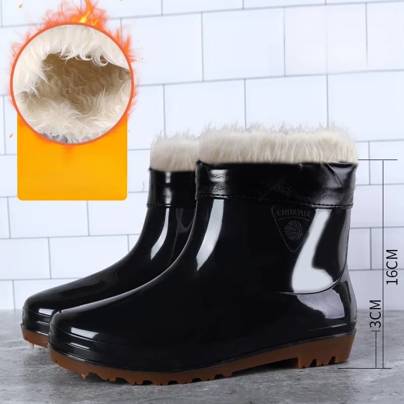 Bottes de pluie homme basse tube antidérapantes imperméables pour travail et pêche - Confort optimal