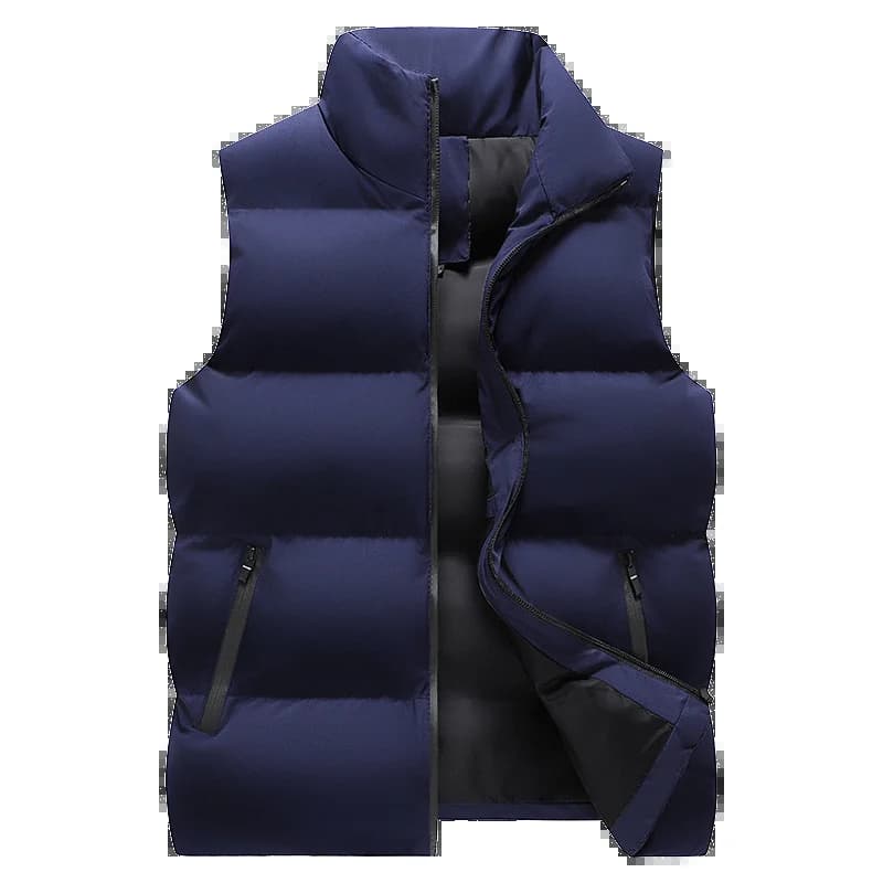 Veste sans manches 5XL homme imperméable hiver col montant manteau automne casual