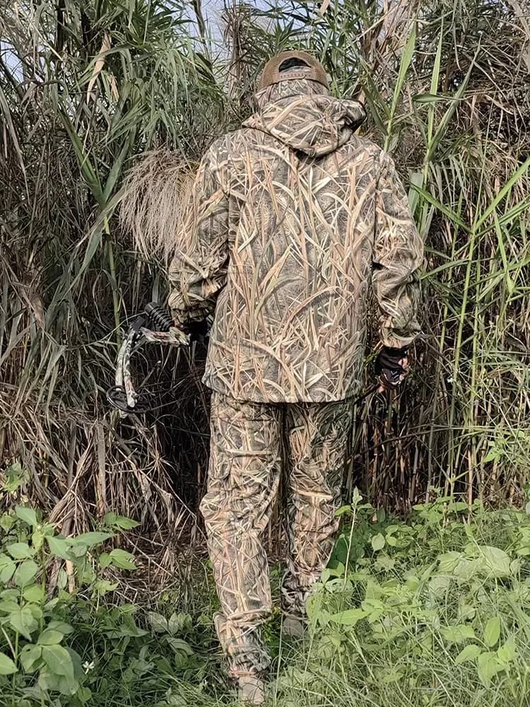 Combinaison chasse printemps automne camouflage roseaux - Tenue pêche anti-moustiques respirante résistante