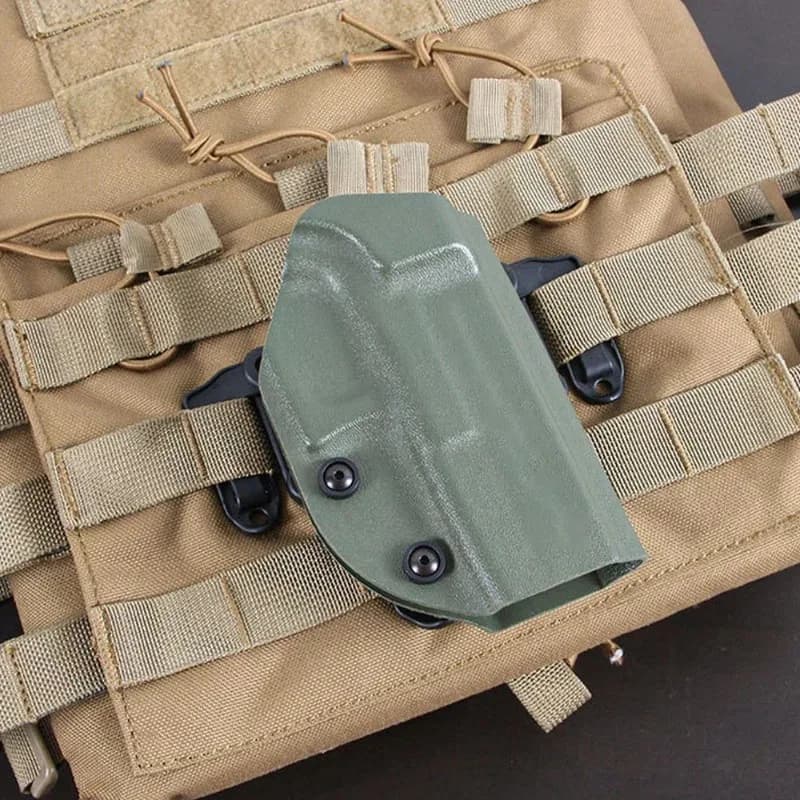 Support plastique MOLLE pour Glock - Adaptateur fixation étui pistolet sur gilet pêche