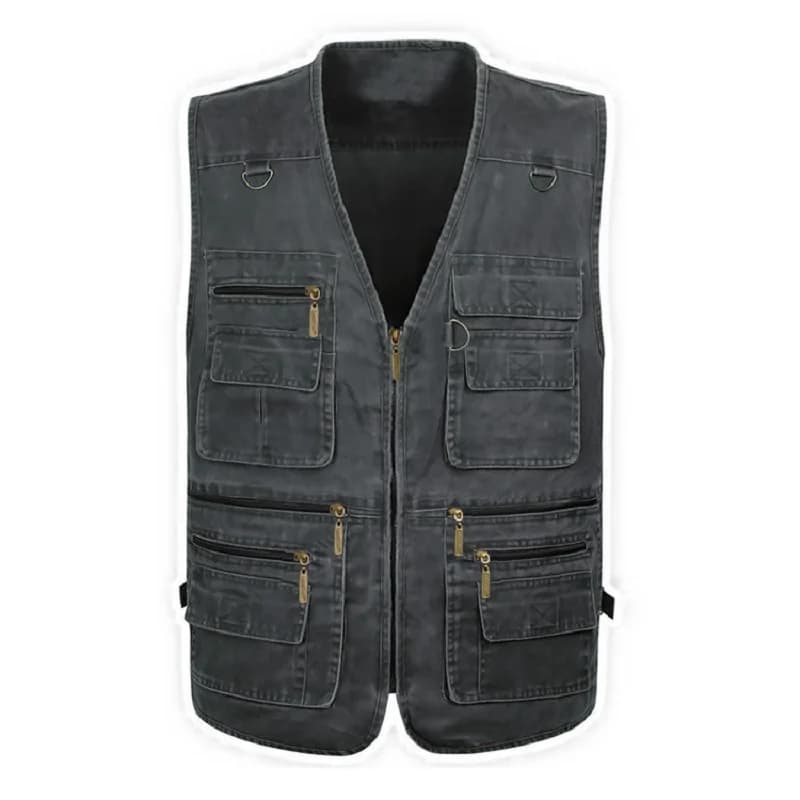 Veste de pêche sans manches grande taille multi-poches - Veste tactique homme printemps 10XL 9XL - Veste de voyage travail outdoor