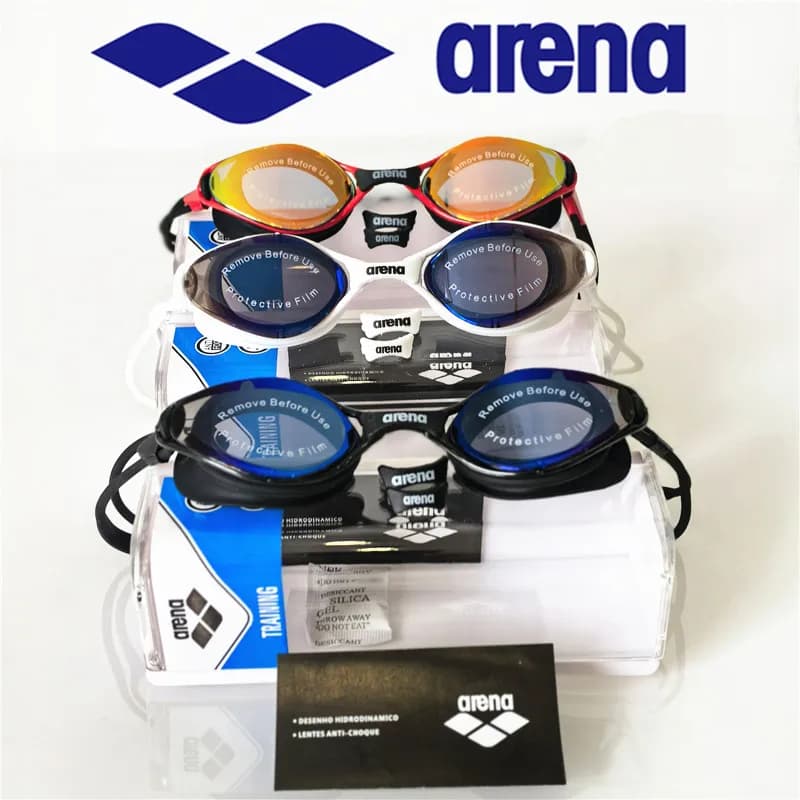 Lunettes ARENA professionnelles étanches anti-buée HD adultes avec bonnet silicone