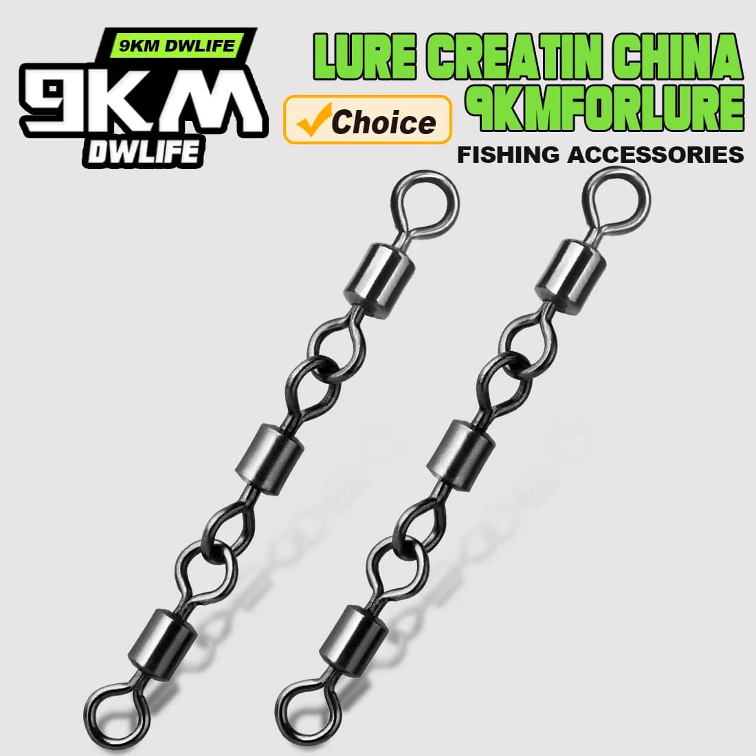 Lot de 15 à 60 émerillons barrel à roulement pour pêche en mer et basse ligne