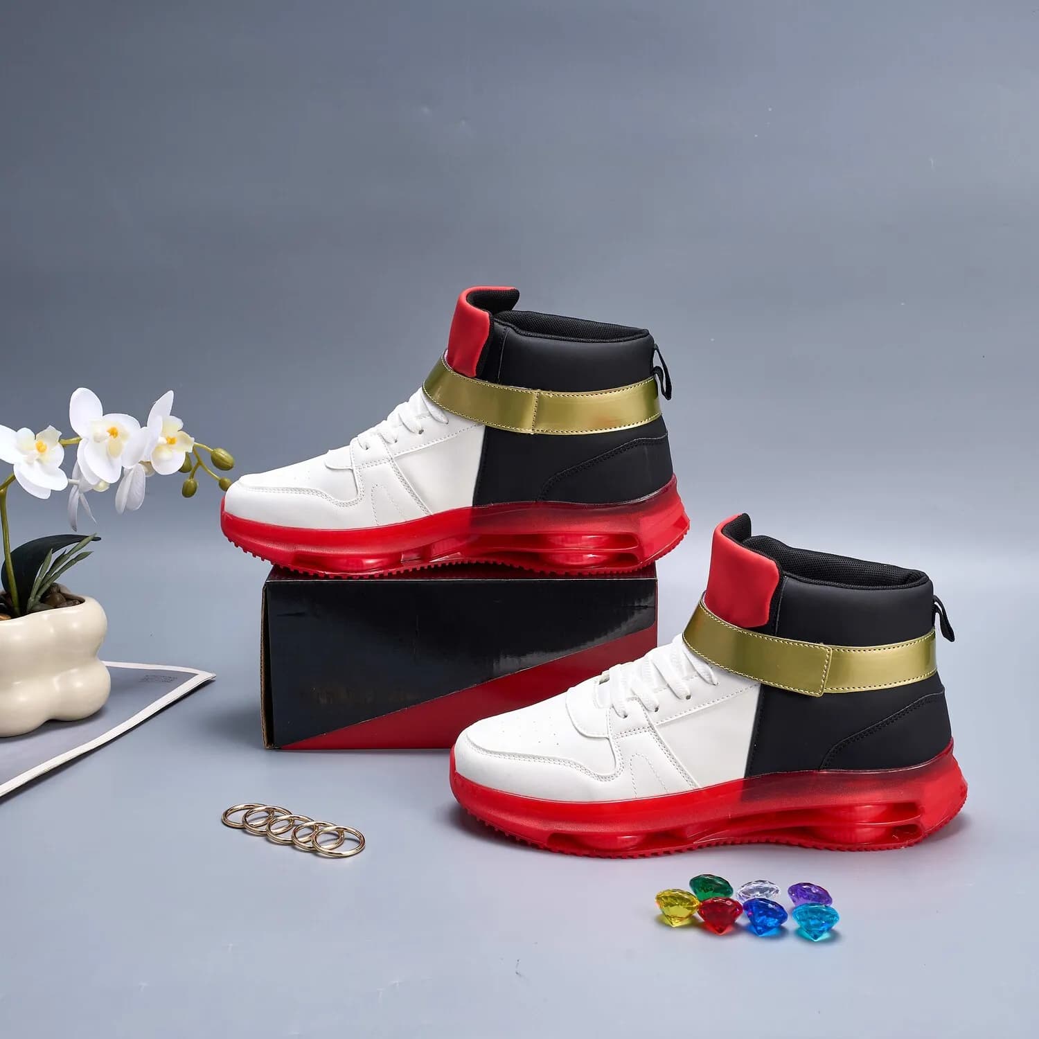 Chaussures Shadow rouge pour garçons - Sneakers inspirées de Sonic, pour enfants et hommes, style sportif