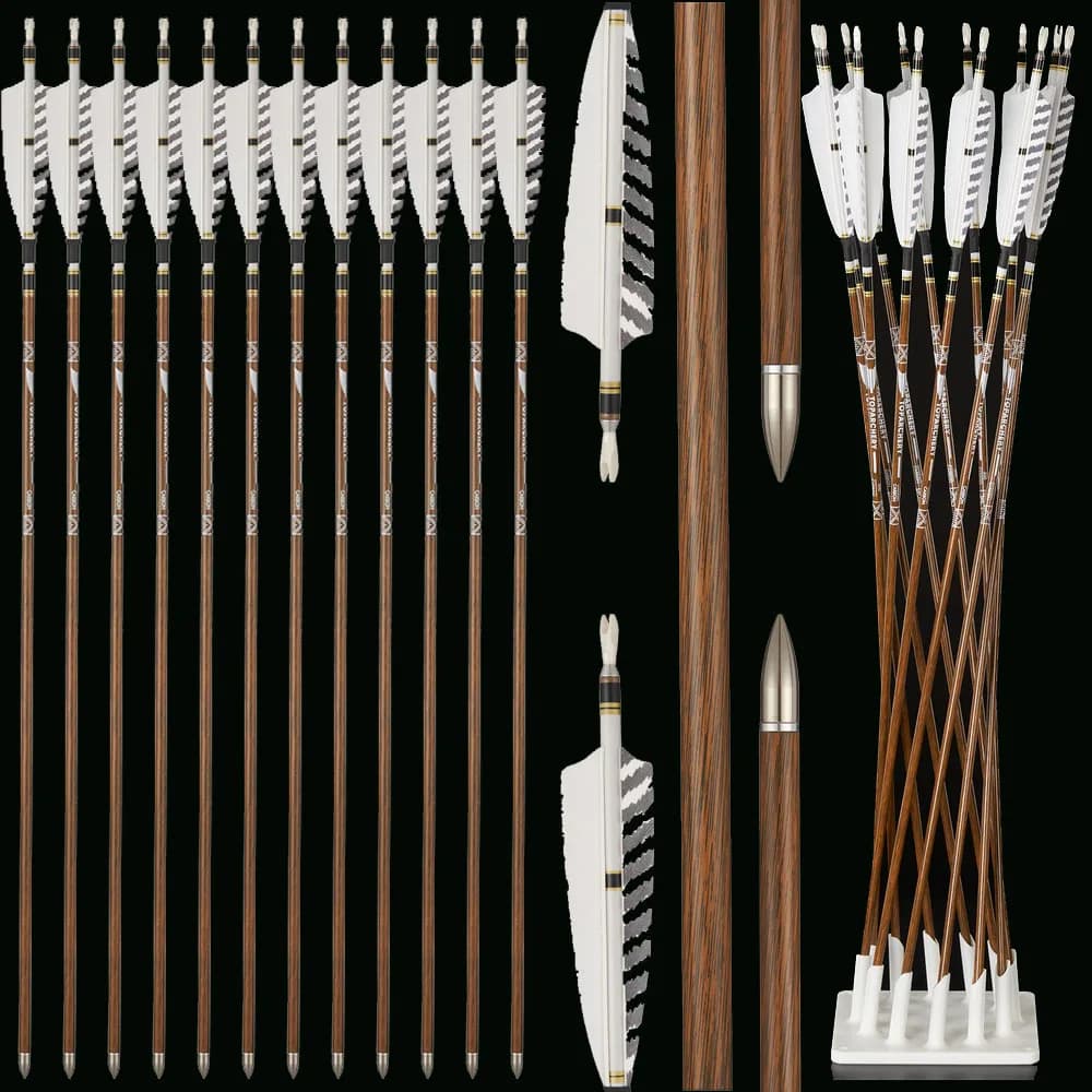 Flèches carbone pur 32 pouces spine 400-600 - 6/12/24pcs pour arc recourbé/chasse pêche