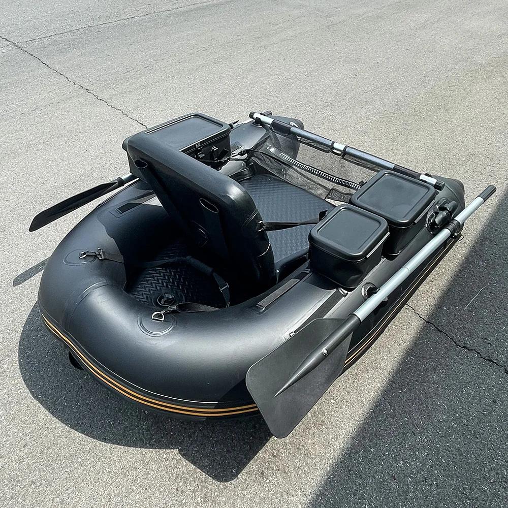 Kayak gonflable pêche PVC solide Solar Marine, bateau rame durable pour eau vive et surf casting