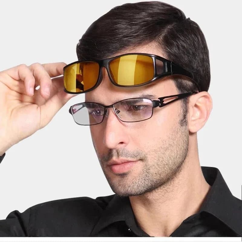Lunettes vision nocturne conduite pêche - Protection UV unisex cadeau conducteur