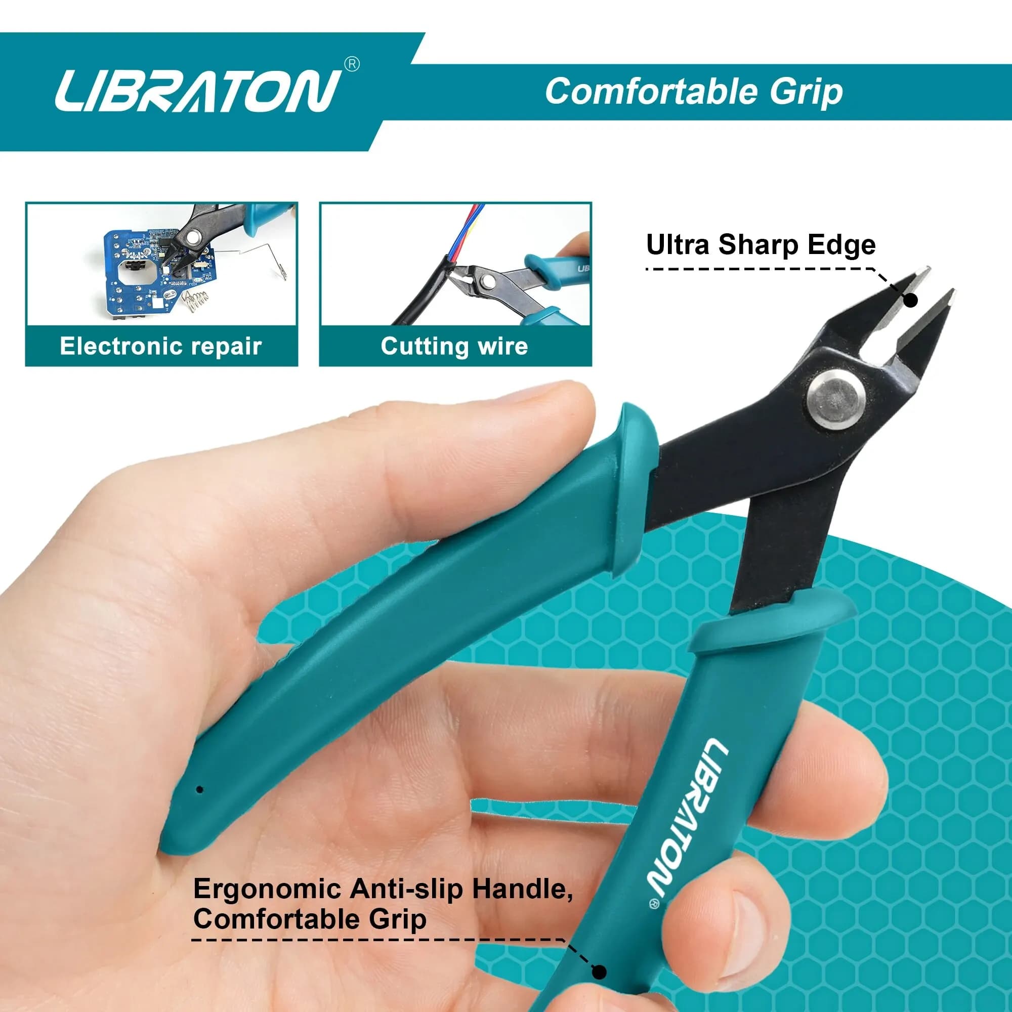 Micro pince coupante précision électronique LIBRATON - Coupe nette pour maquettes et bijoux