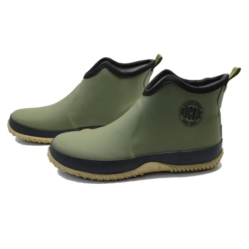 Bottes de pluie caoutchouc homme cheville automne plateforme galoches pêche imperméables
