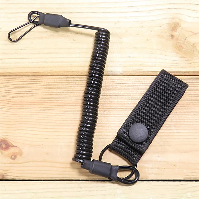 Cordon élastique tactique anti-perte pour clés et lampe de pêche - accessoire sécurité