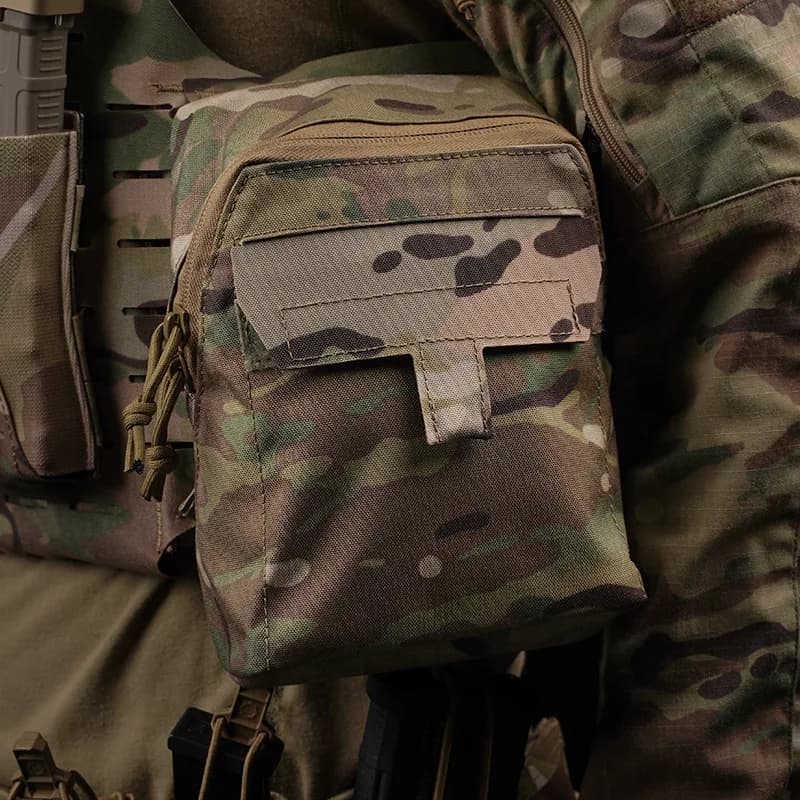 Sac de rangement multifonction portable camouflage MOLLE - Accessoire tactique pêche et chasse
