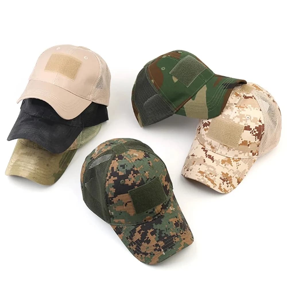 Casquette snapback camouflage sport outdoor mesh breathable simplicité visière sportive