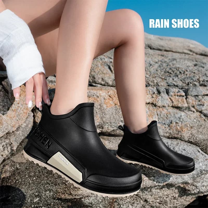Bottes courtes imperméables nylon homme mode randonnée pêche camping antidérapantes résistantes à l'usure