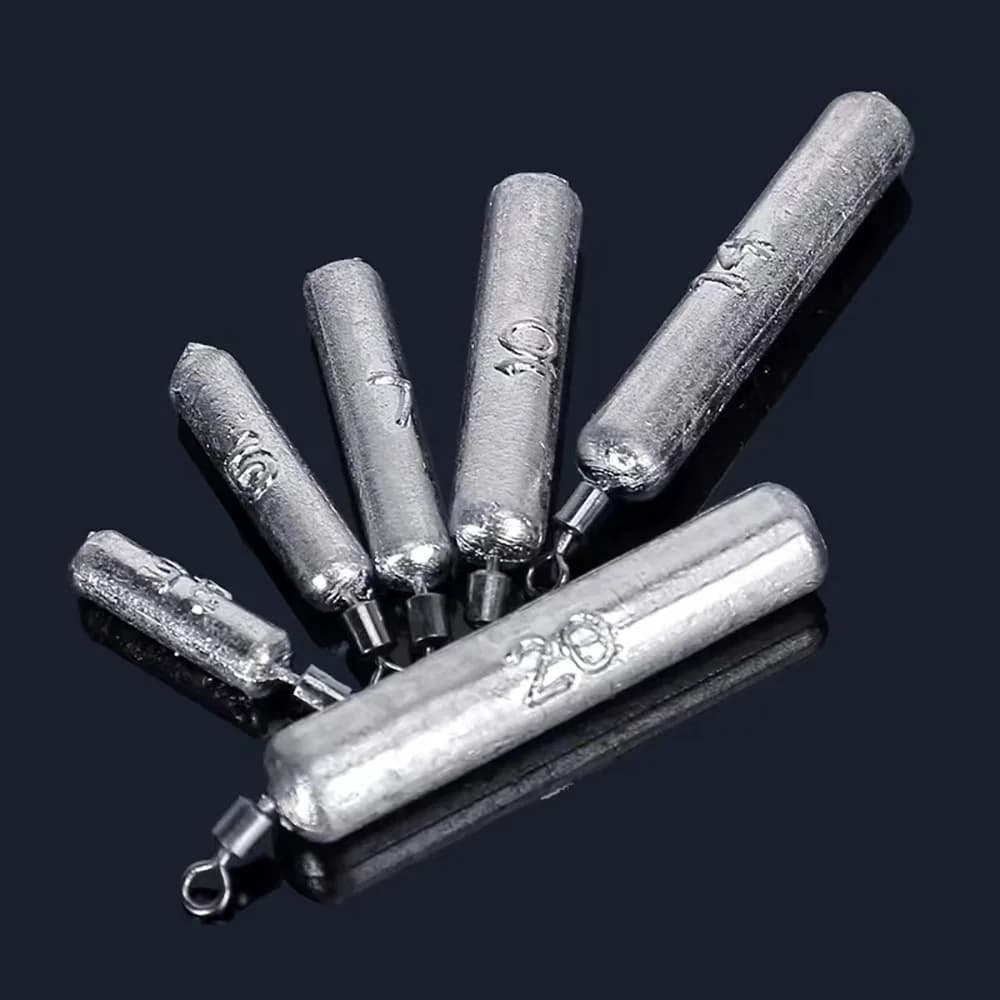 Plombs drop shot 5 pièces 3.5g 5g 7g 10g 14g 20g pour montage rapide avec émerillon