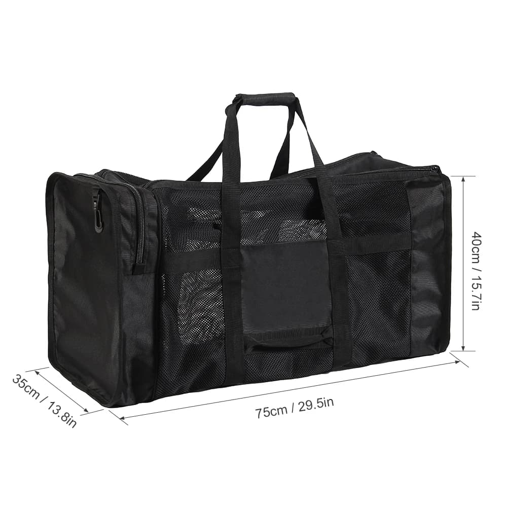 Sac de sport filet 100L pour plongée, snorkeling et plage, grand sac équipement nautique et pêche maritime