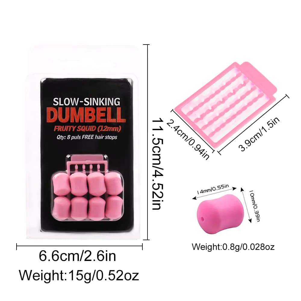Appâts dumbells 8 pièces saveur fruitée pour pêche carpe - leurres flottants et coulants
