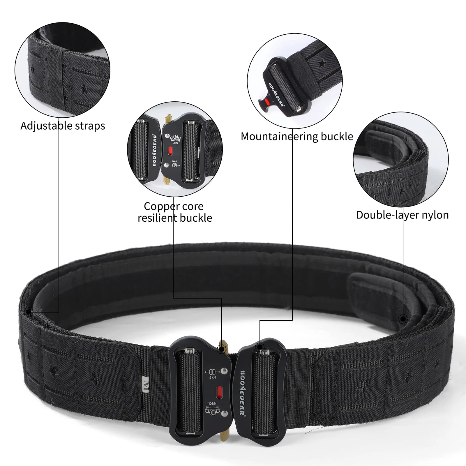Ceinture tactique 2 pouces boucle métal rapide Molle laser camouflage pêche chasse ceinture homme