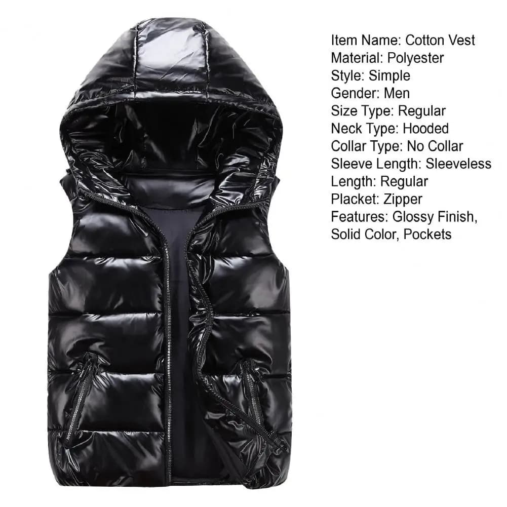 Veste polaire homme sans manches zippée avec capuche et poches pour pêche hiver
