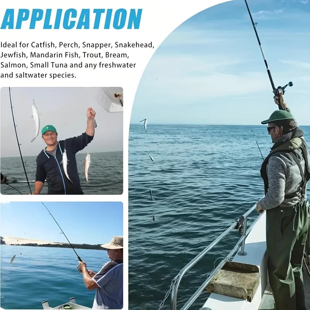 Sabiki rig flash prémonté avec 30 hameçons pour pêche d'appâts vivants et pêche en mer efficace