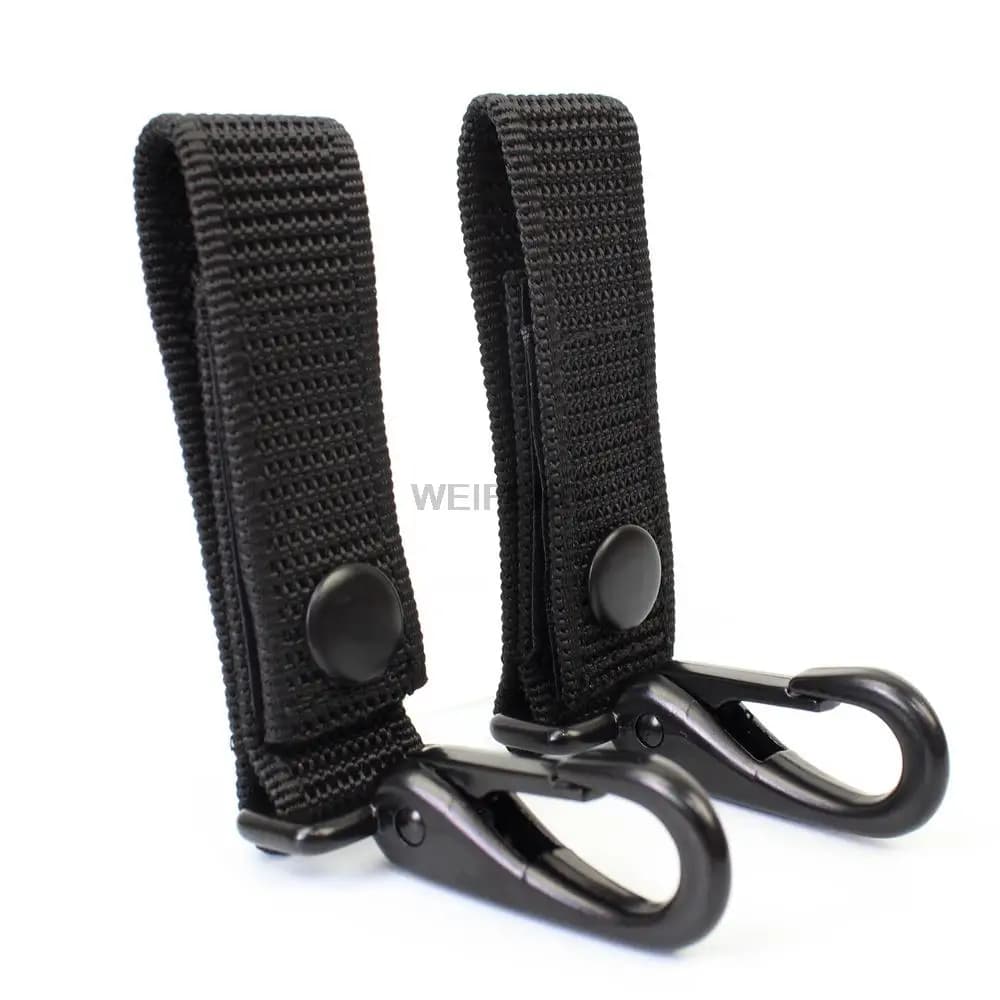 Porte-clés tactique MOLLE anneau mousqueton nylon ceinture porte-clés accroche pêche extérieur