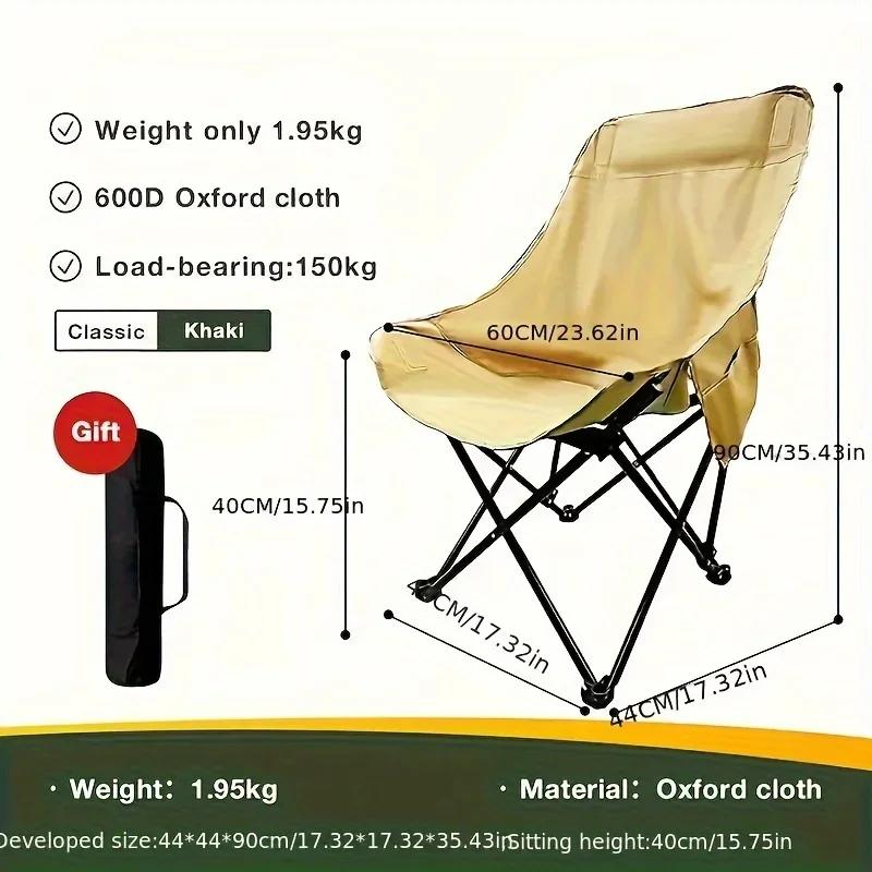 Chaise lune adulte pliante haut dossier portable style blanc camping pêche extérieur légère durable