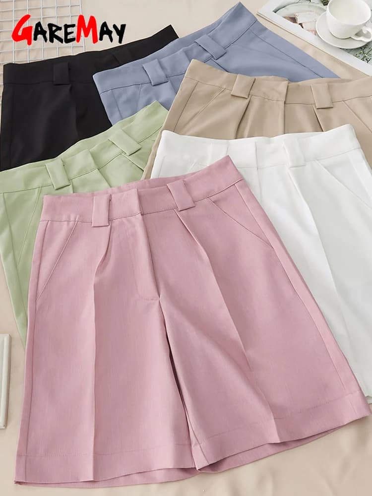 Shorts de pêche femme été 2025 taille haute classique, longs et amples pour pêche confortable au bord de l'eau