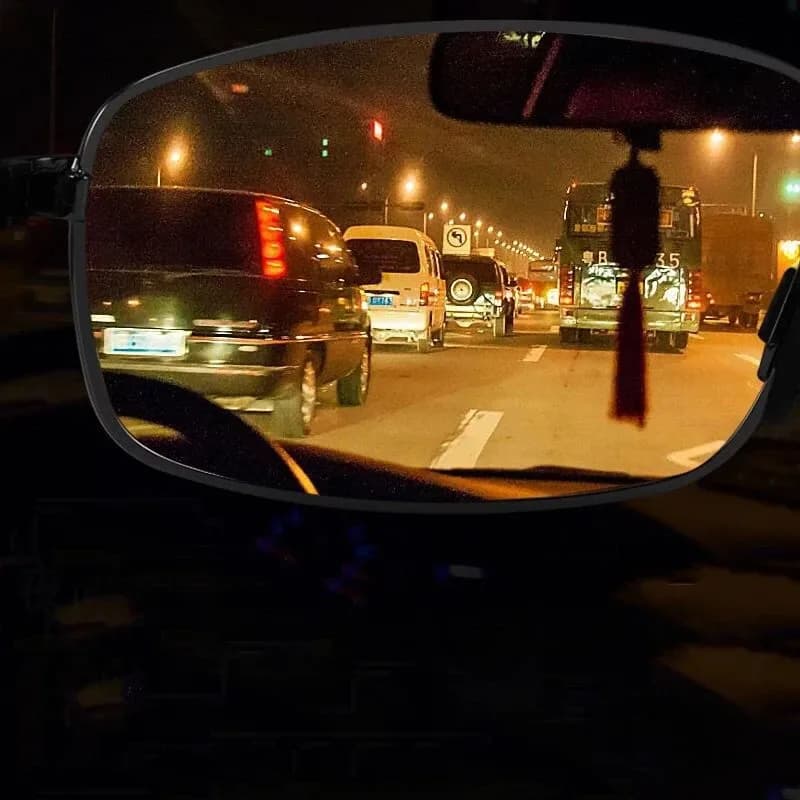 Lunettes vision nocturne conduite pêche - Protection UV unisex cadeau conducteur