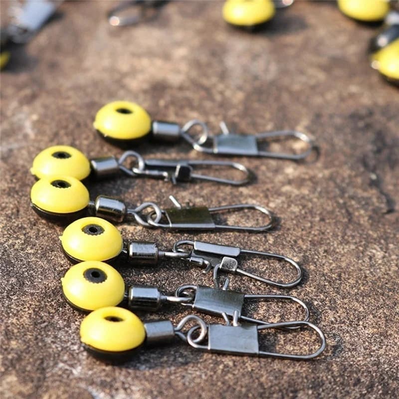 Nouveau set de 30 stops à frapper flotteur pêche mer, en plastique et métal, pour connexion des esches
