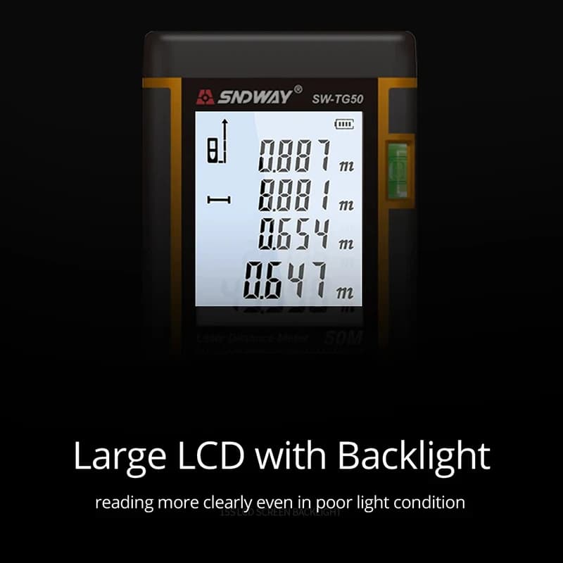 Télémètre laser SNDWAY digital 120m pour pêche - Instrument de mesure de construction précis