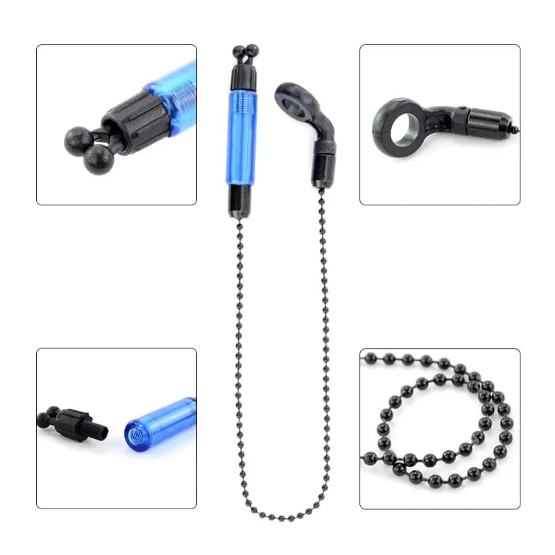 Swinger souple chaîne pour alarmes de pêche carpe - Pince indicateur de touche durable - Accessoires Hirisi