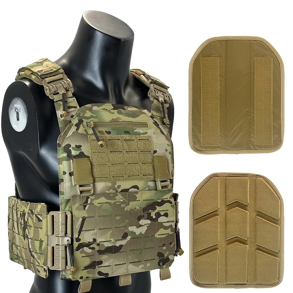 Gilet tactique multifonction nylon 1000D - Découpe laser - Remplissage EVA - LAVC modulaire pêche