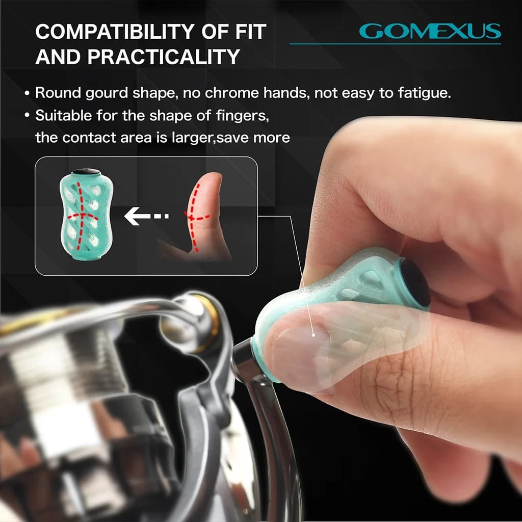 Manivelle Gomexus 20mm ultra légère pour moulinet Daiwa Shimano Stradic Vanford Curado Fuego LT