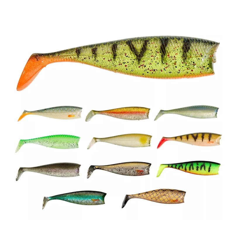 NITRO SHAD 65-150mm - Leurre souple nageur tête plombée pour bar, brochet et sandre