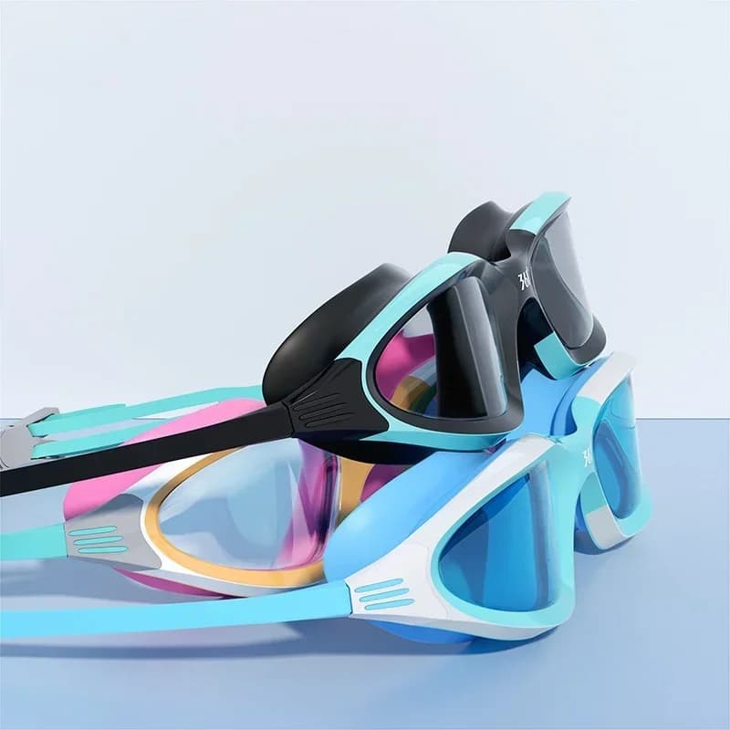 Lunettes natation professionnelles HD étanches anti-buée silicone bonnet natation compétition