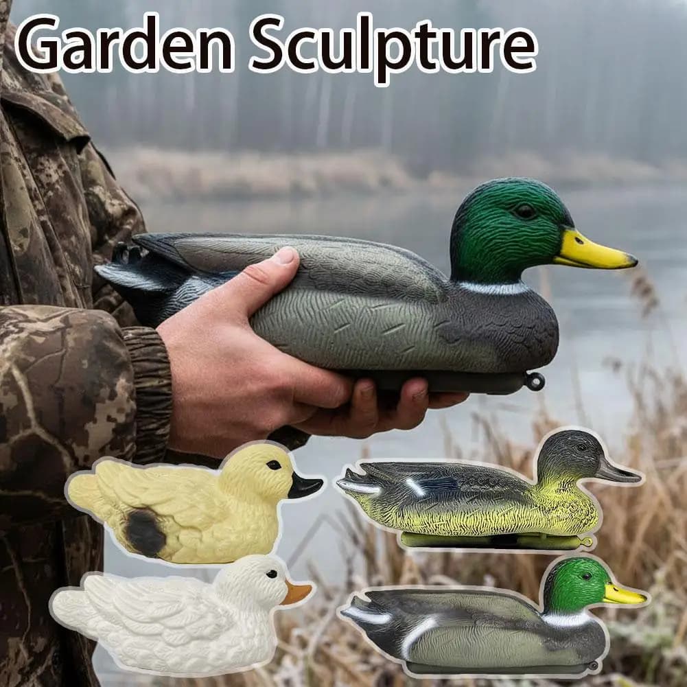 Canard leurre flottant 3D réaliste - Appât chasse et pêche mallard flottant sur l'eau naturel