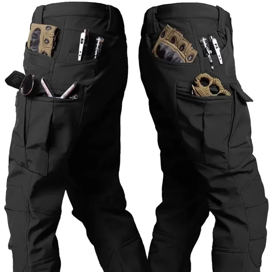 Pantalon tactique hiver homme peau de requin - imperméable et coupe-vent pour pêche hivernale