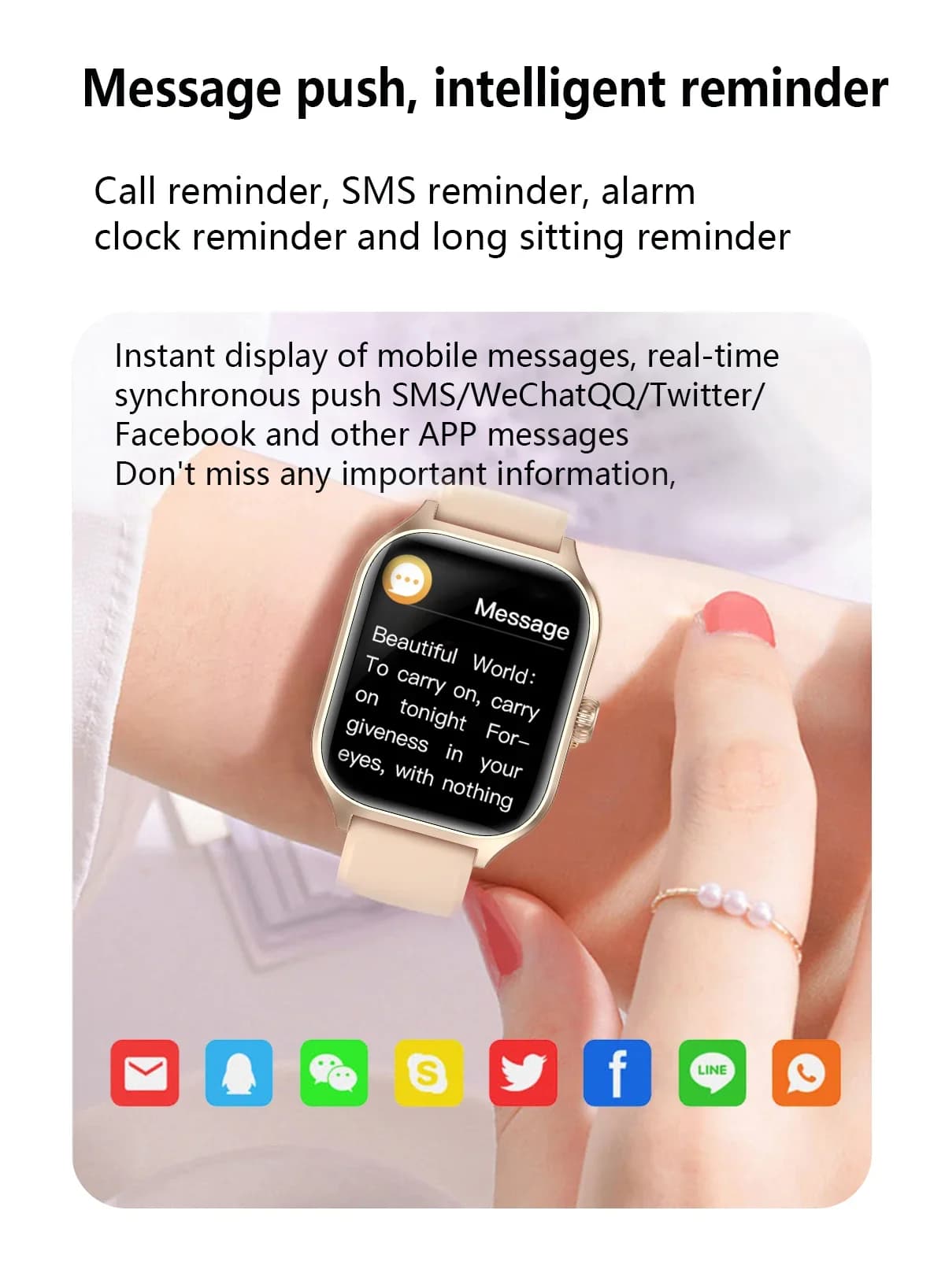 Smartwatch HOMEFISH C20 - Écran HD 1.77 pouce, appels Bluetooth, alertes messages, modes sport homme femme