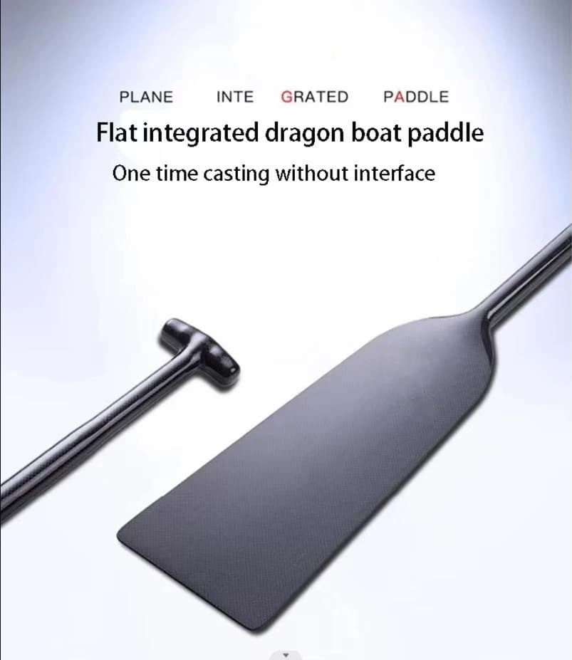Pagaie carbone intégrée pour dragon boat traditionnel - Pagaie plane standard spéciale compétition pêche