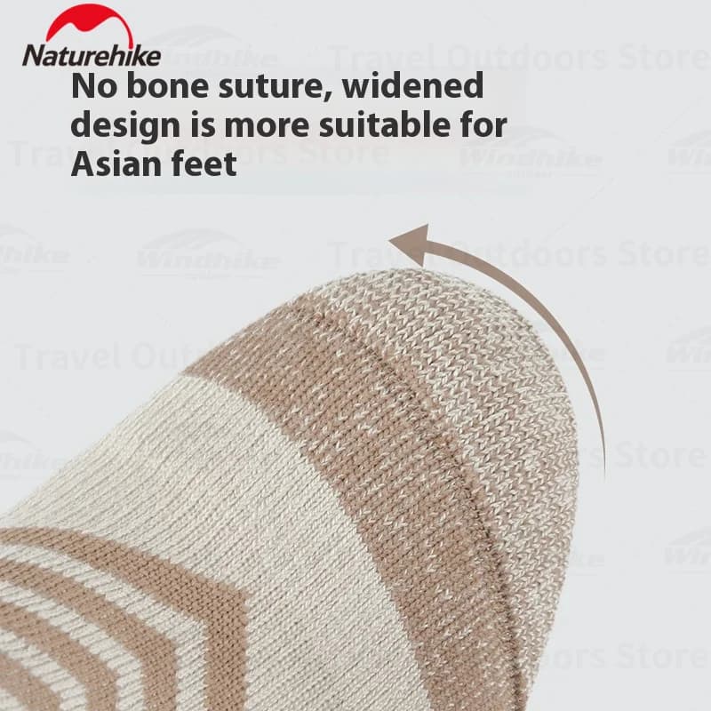 Chaussettes laine mérinos Naturehike randonnée pêche épaisses mi-mollet sport confort performance