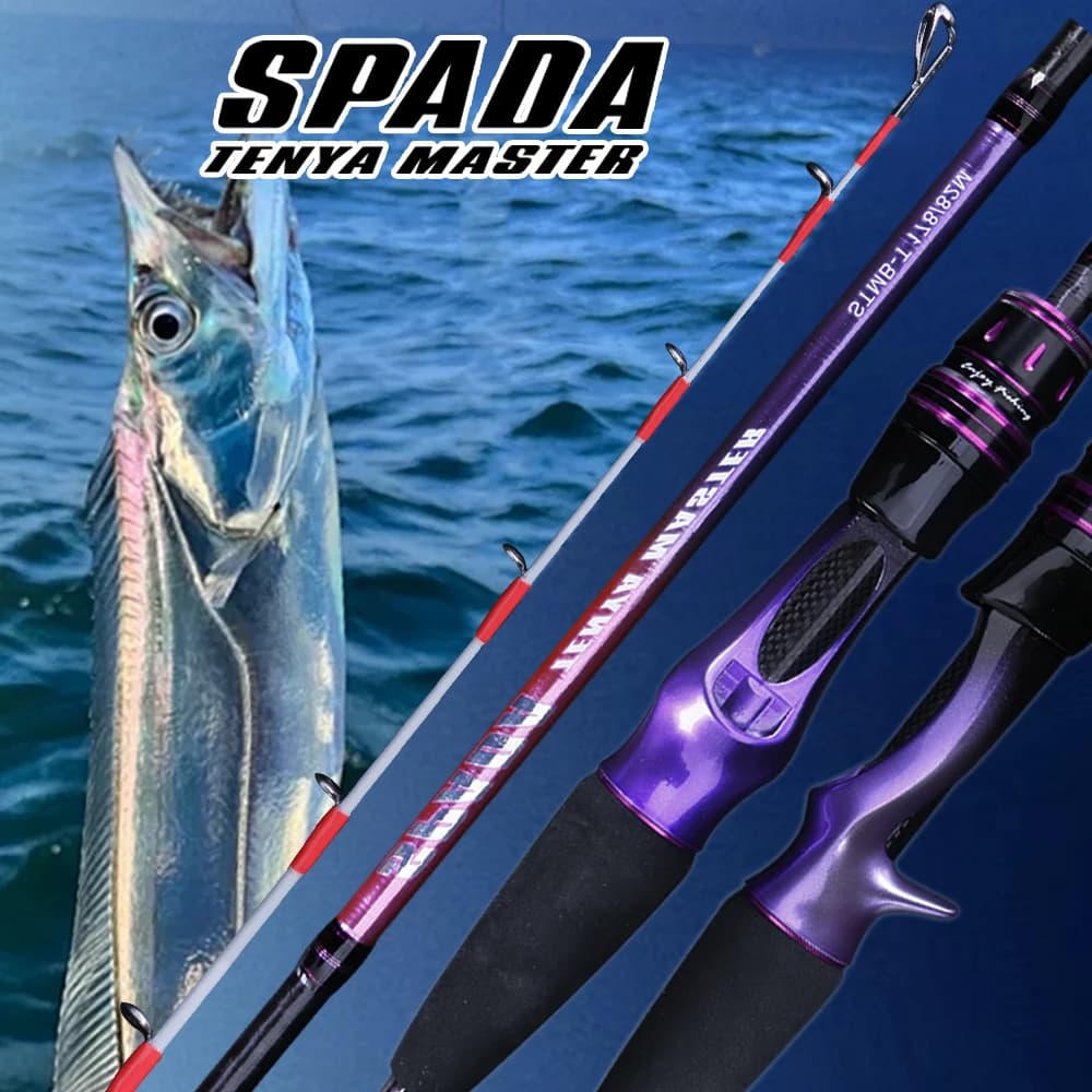 Canne pêche calmar PureLure Fuji Tenya 30-60cm pointe titane super légère pour pêche en bateau