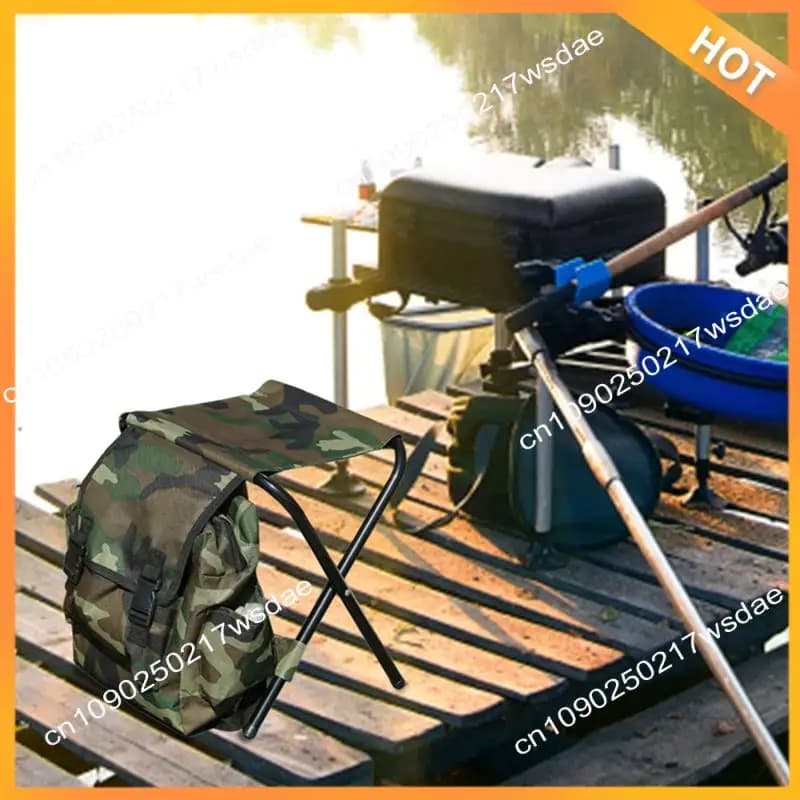 Chaise refroidissante sac à dos X08A portable pliable siège tabouret pêche équipement extérieur camping randonnée