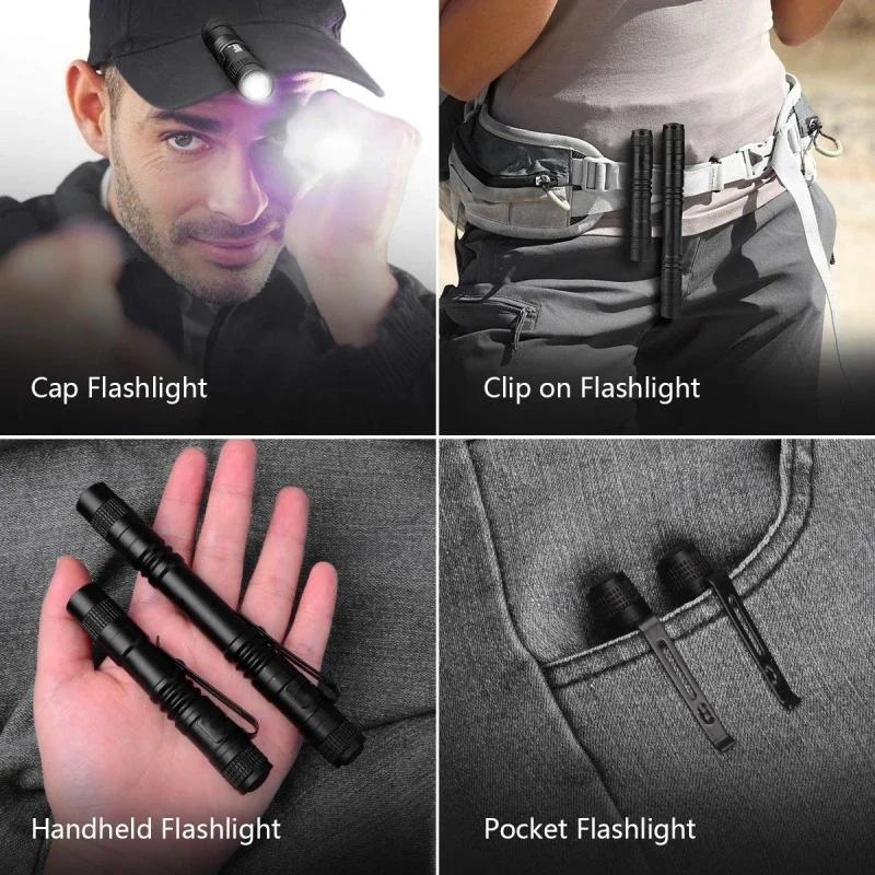 Lampe de poche LED portable étanche mini pour camping randonnée dépannage voiture urgence maison