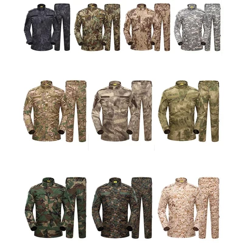 Uniforme jungle camouflage tactique BDU pour airsoft sniper chasse et pêche forêt