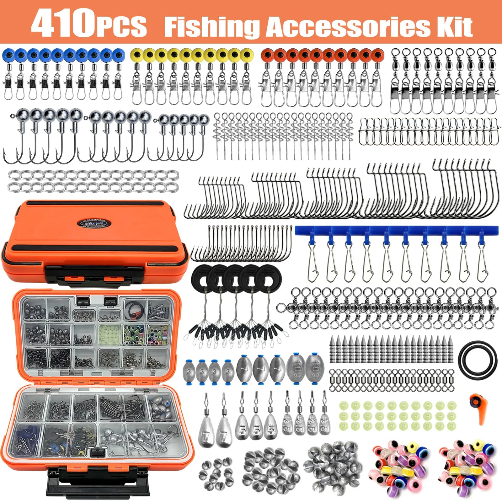 Kit de pêche professionnel 170-410 pièces - Ensemble complet pour truite, bar et pêche en mer
