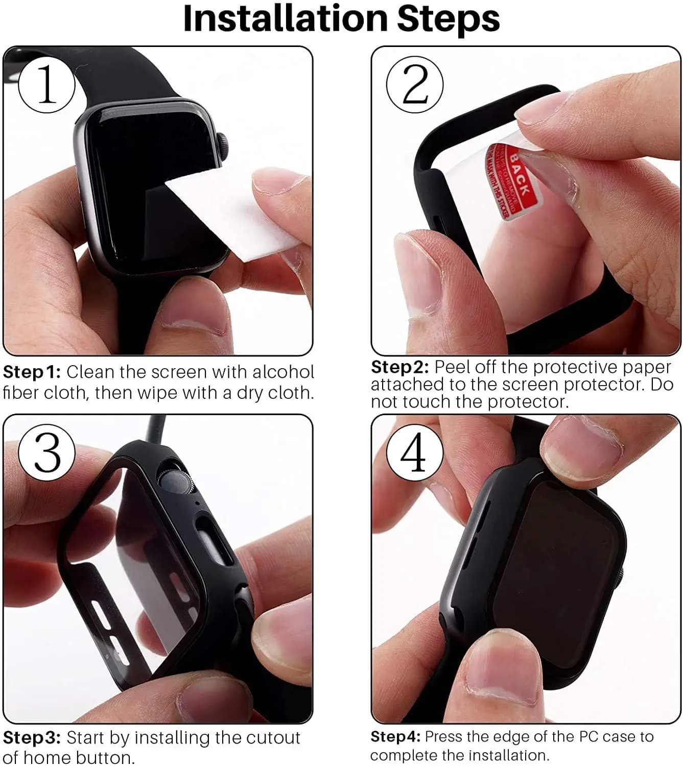 Coque de protection et bracelet pour Apple Watch 44mm 40mm, compatible pêche et activités nautiques